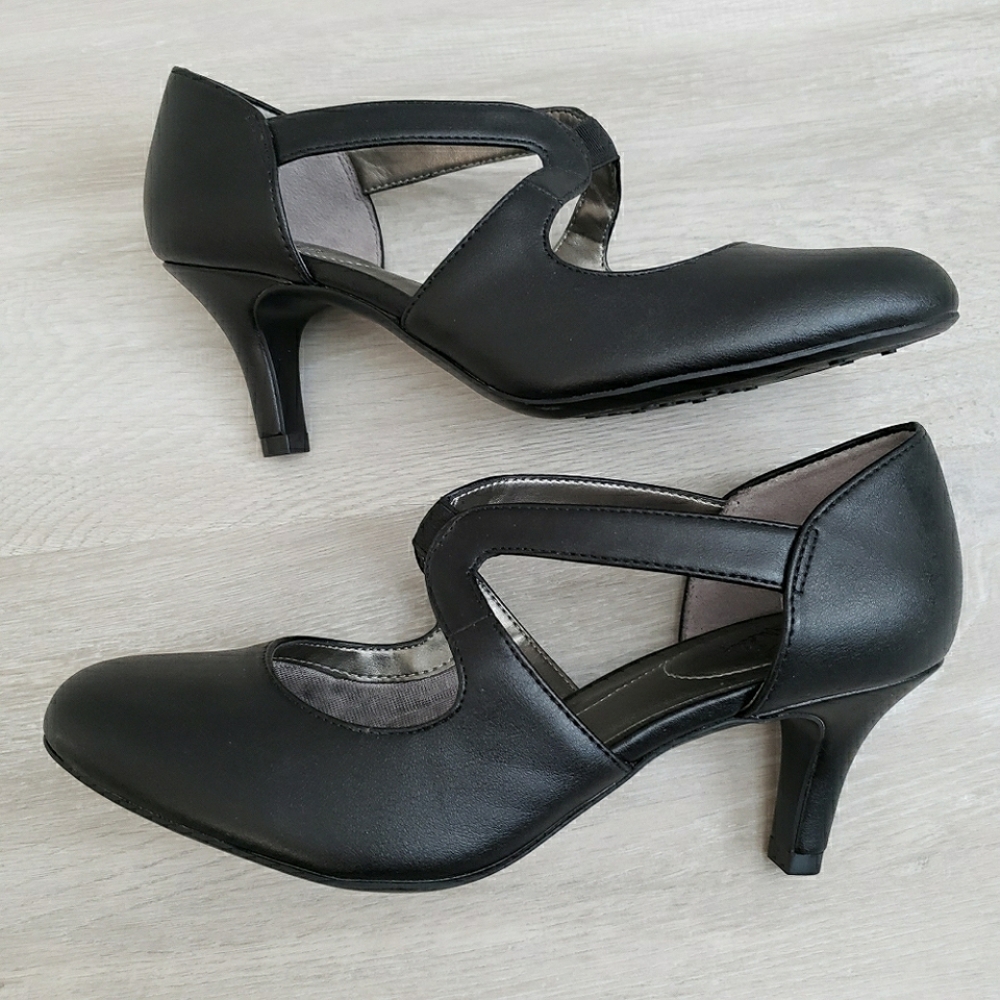 New Life Stride Black Parker Dress Pumps sz 6.5W